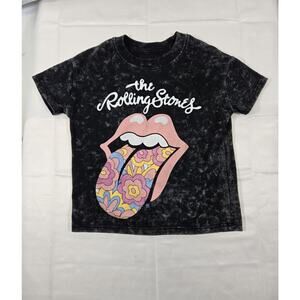 The Rolling Stones Band T-shirt Toddler Black/Grey Tie-Dye 3T